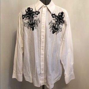 Eighty Eight Tribal Pinstripe Long Sleeve Shirt